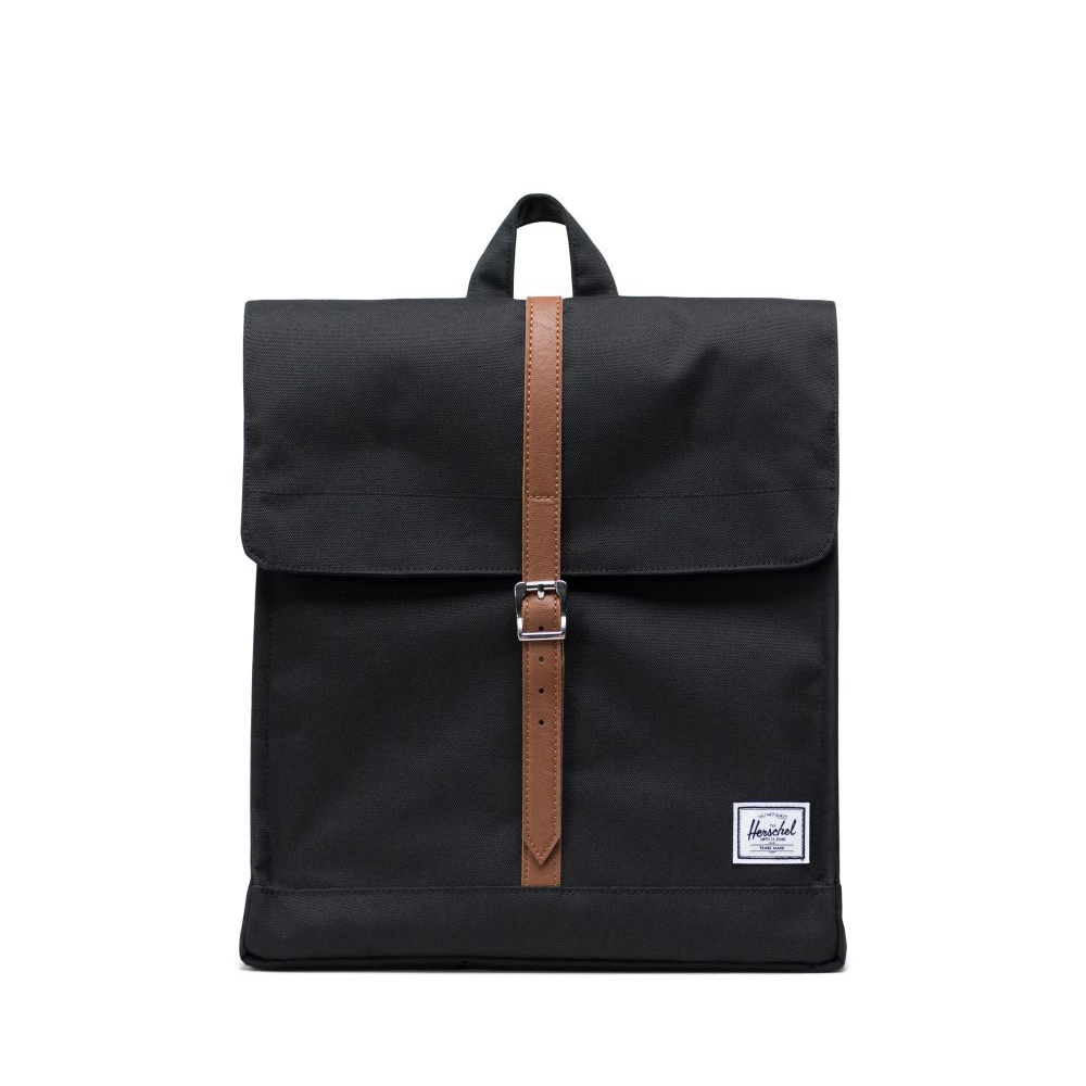 Image of a black herschel city mid-volume backpack