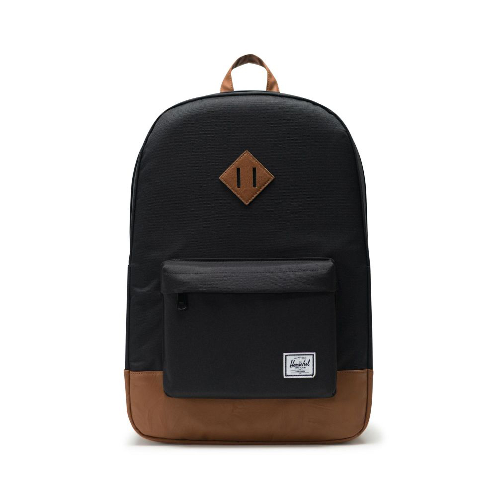 Image of a black herschel heritage backpack