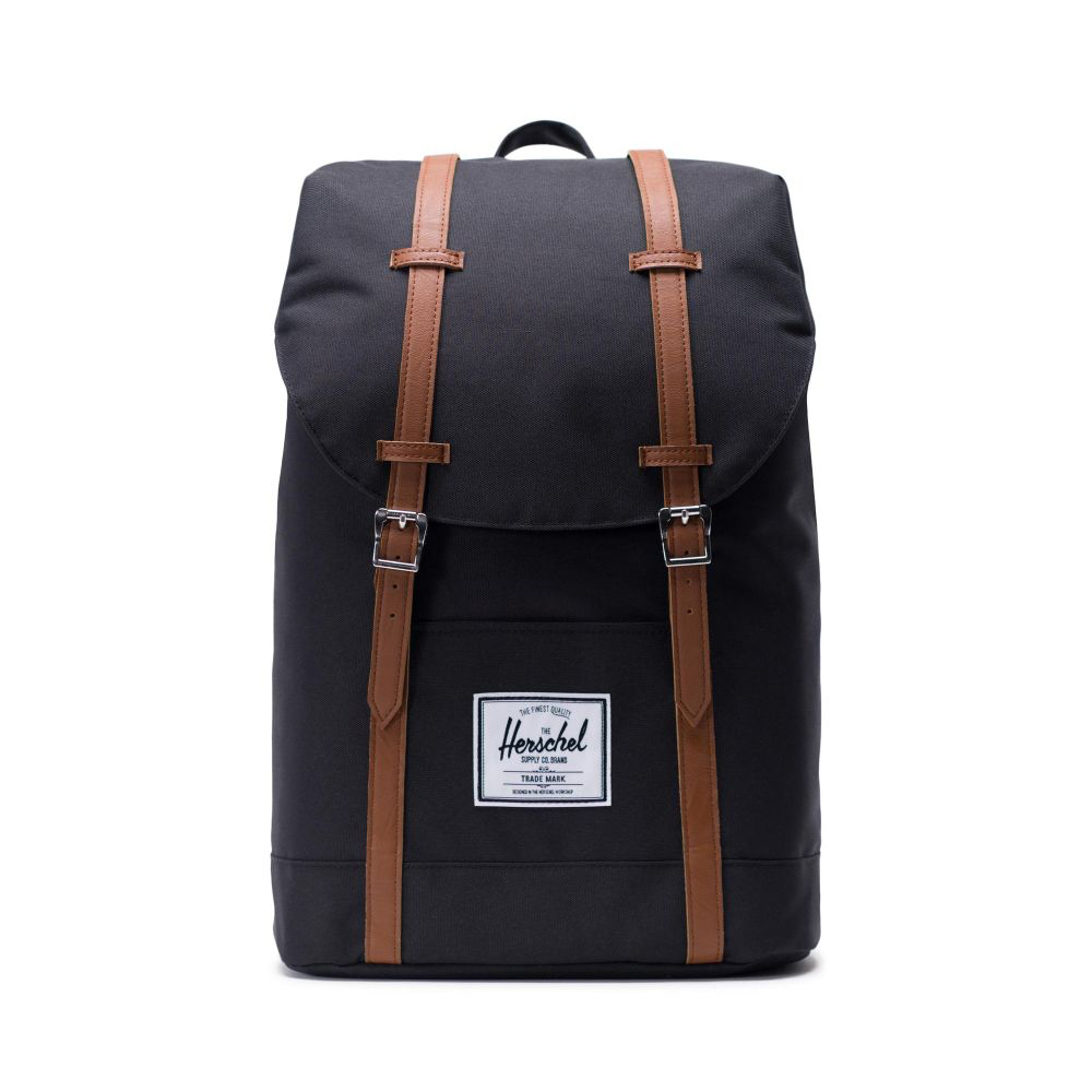 Image of a black herschel retreat backpack