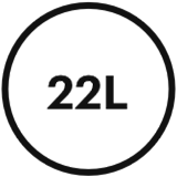 Symbol 22 Liter Volumen