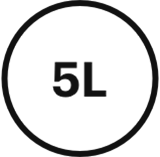 Symbol 5 Liter Volumen