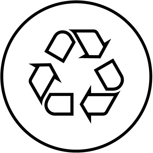 Symbol recycelter Stoff