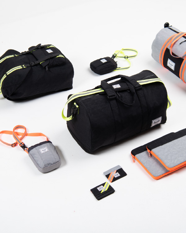A collection of Herschel products in the Enzyme colourway.