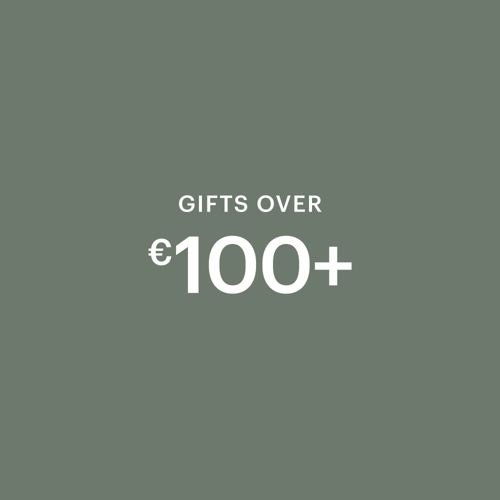 A green square with the text Gifts Over $100 in white