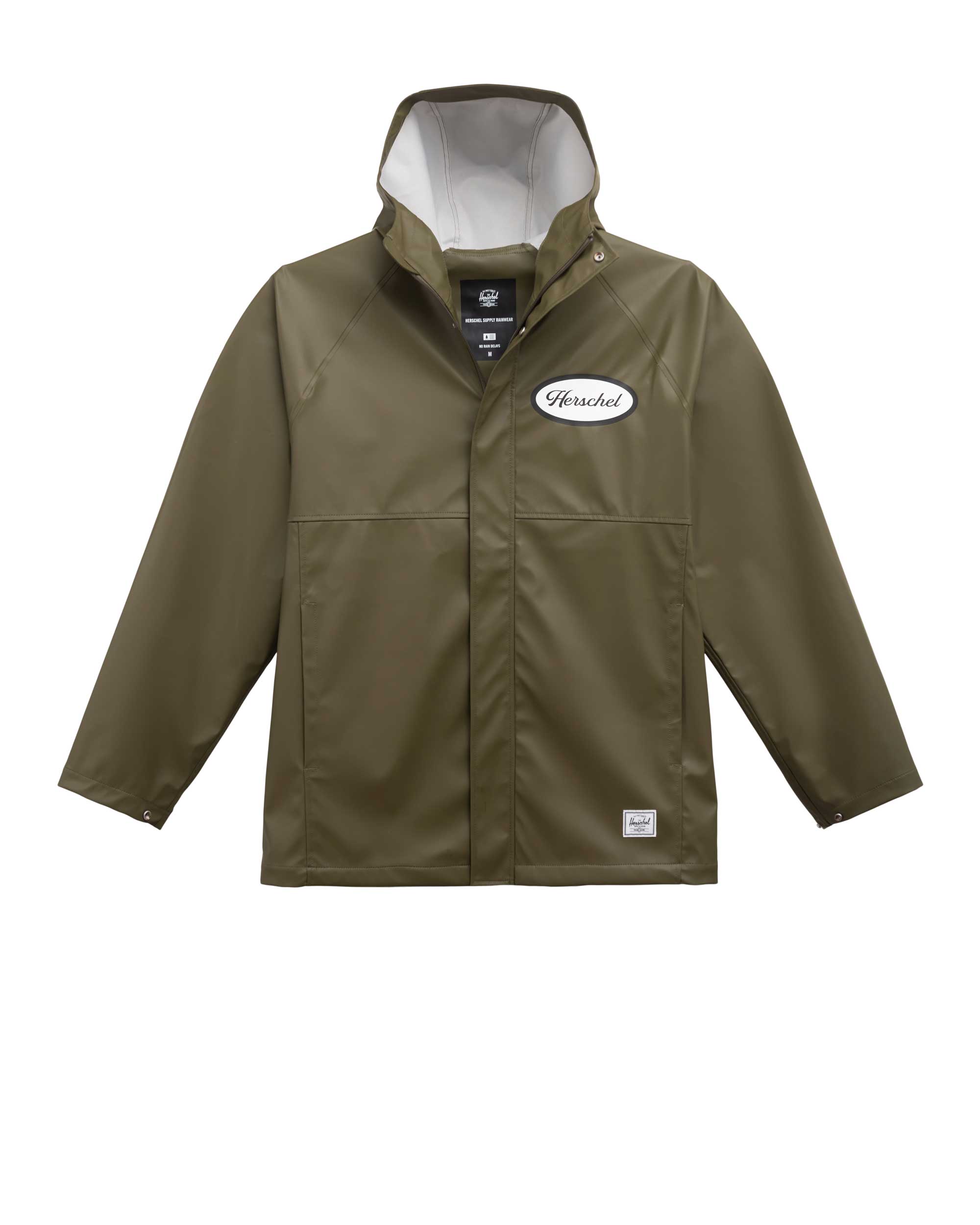 An image of the Herschel Supply Station Rain Jacket Men's in Ivy Green